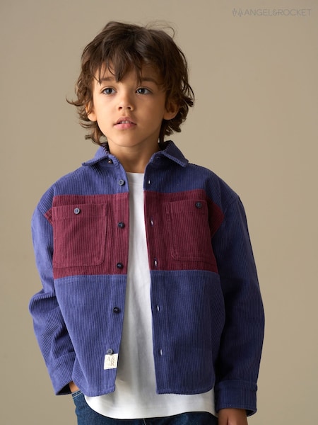 Angel & Rocket Blue Andres Panel Cord Overshirt (Y16308) | AED155 - AED179
