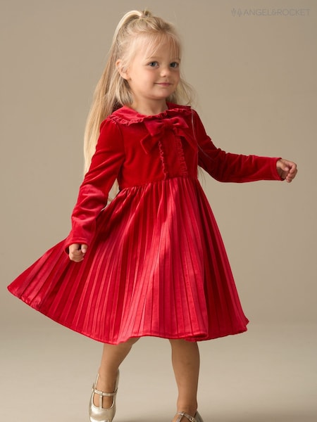 Angel & Rocket Red Charlotte Red Velvet Bow Dress (Y16313) | €56 - €59