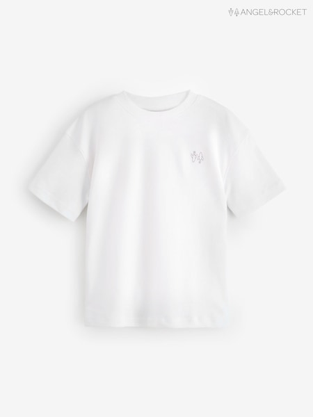 Angel & Rocket White Evan White T-Shirt (Y16329) | 59 QAR - 79 QAR