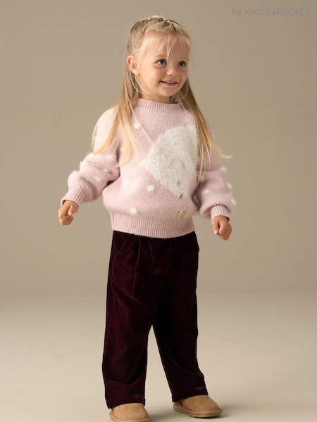 Angel & Rocket Red Chloe Velvet Wide Leg Trousers (Y16349) | €28 - €31