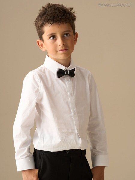 Angel & Rocket White Tuxedo Shirt & Bow Tie (Y16360) | R$ 215 - R$ 285