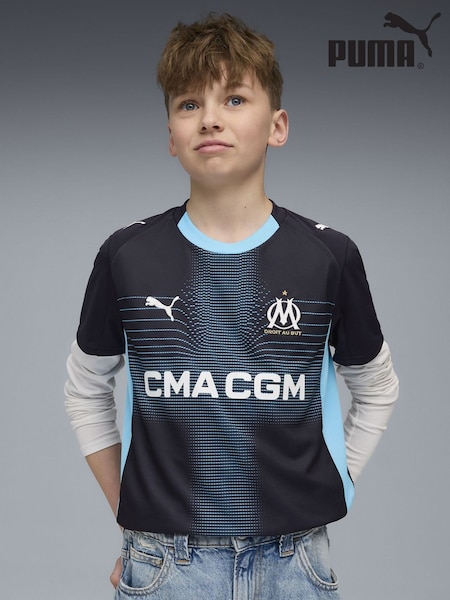Puma Blue Olympique de Marseille 25/26 Boys Away Jersey (Y16540) | €80