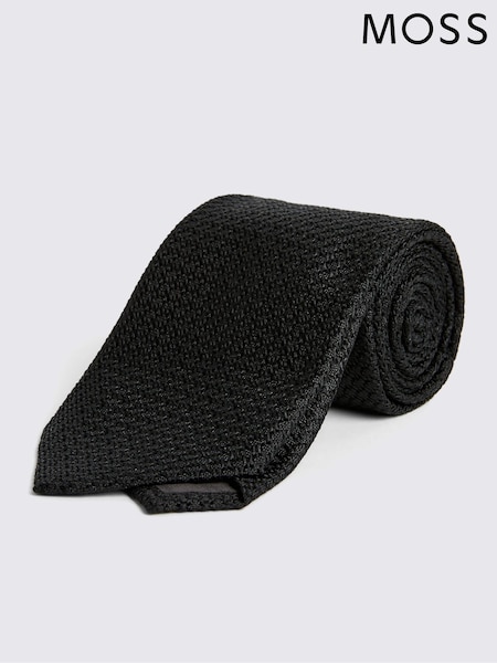 MOSS Italian Grenadine Black Tie (Y16625) | €51