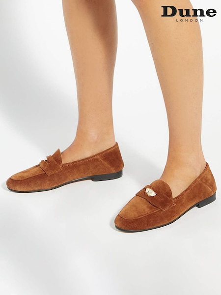 Dune London Brown Greek Slim Sole Loafers (Y16659) | €118