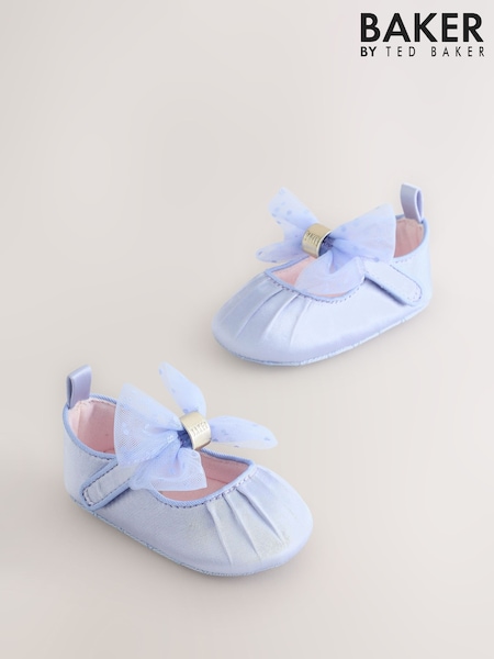 Baker by Ted Baker Baby Girls Pink Padders Shoes With Bow (Y16680) | AED120