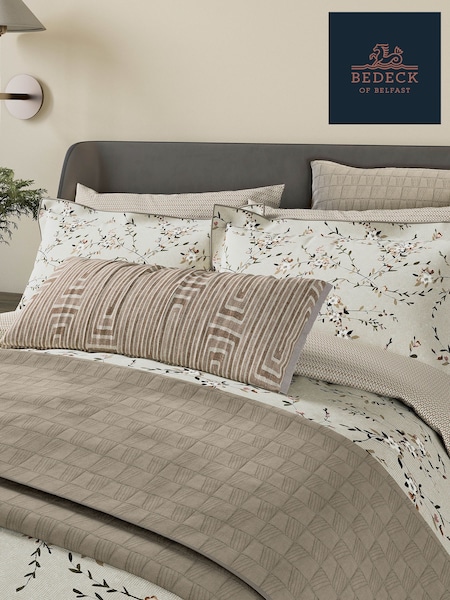 Bedeck of Belfast Warm Grey Rana Quilted Pillowsham (Y16887) | €80