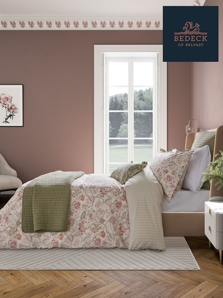 Bedeck of Belfast Sage Green Tuberose Nora 200 Thread Count Duvet Set (Y16898) | AED408 - AED670