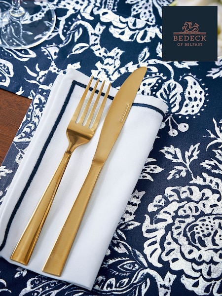 Bedeck of Belfast Set of 4 Midnight Navy Saja 100% Cotton Napkins (Y16932) | R$ 235