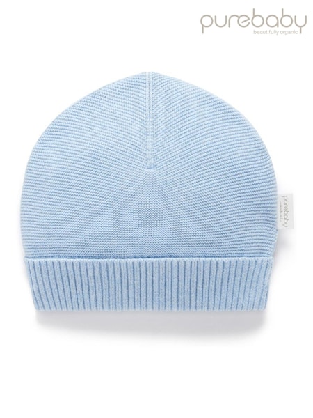 Purebaby Blue Textured Beanie (Y17024) | €20