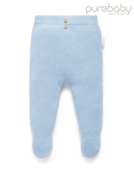 Purebaby Blue Textured Leggings (Y17026) | AED134