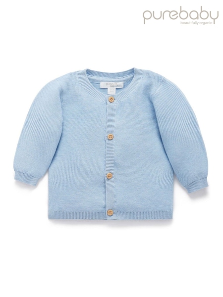 Purebaby Blue Textured Knit Cardigan (Y17027) | €37