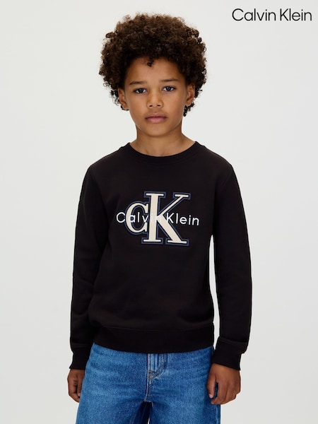 Calvin Klein Black Monogram Sweatshirt (Y17096) | €83