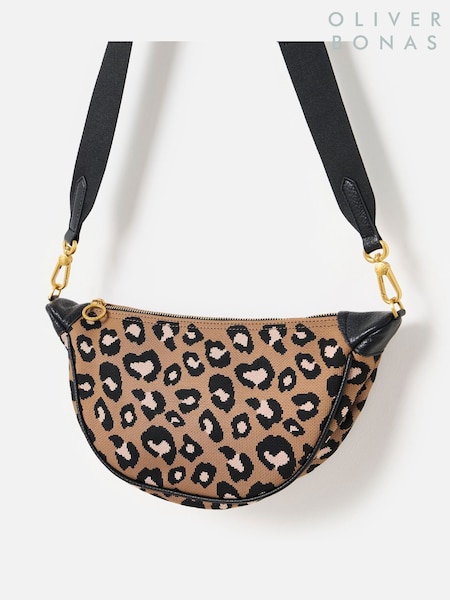 Oliver Bonas Leopard Print Knitted Belt Bag (Y17188) | € 74