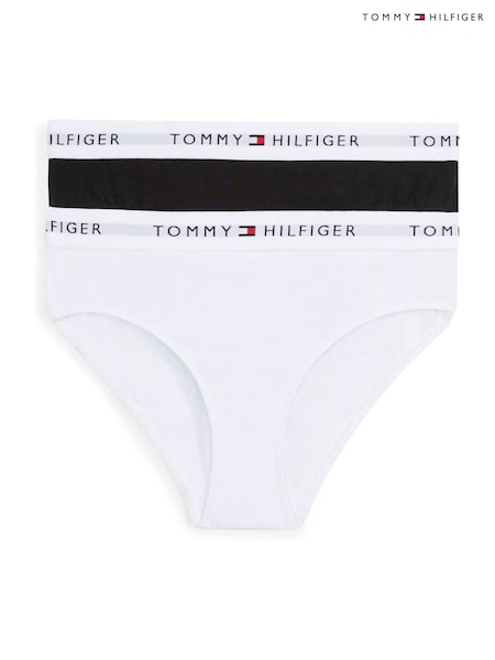 Tommy Hilfiger White 2 Pack Signature Logo Briefs (Y17225) | AED116