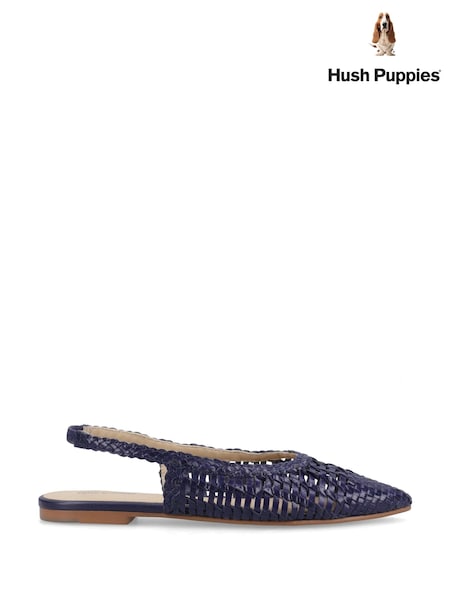 Hush Puppies Blue Dalia Woven Slingback Ballerina Shoes (Y17230) | €140