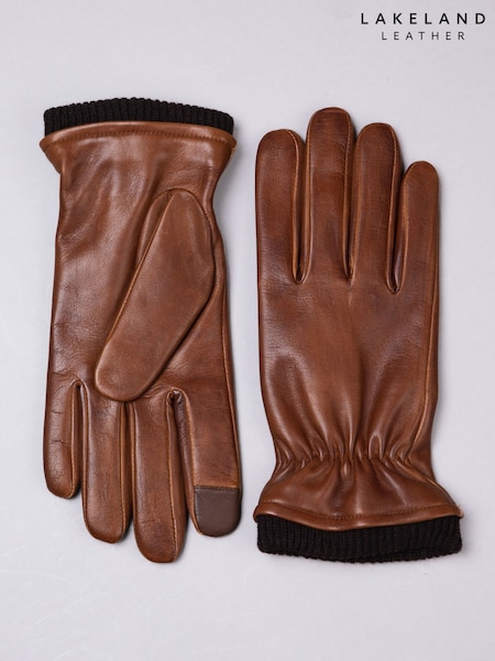 Lakeland Leather Brown David Gloves (Y17268) | AED349