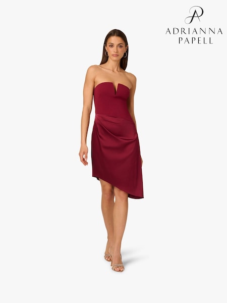 Adrianna By Adrianna Papell Red Knit Crepe Dress (Y17292) | €264