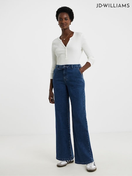 JD Williams Blue Cosy Wide Leg Jeans (Y17342) | €54