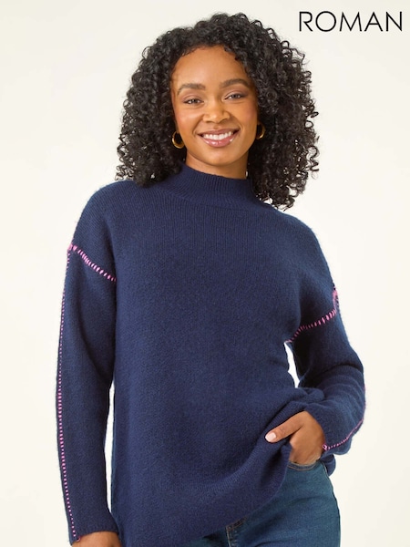 Roman Petite Contrast Stitch Jersey Jumper (Y17411) | R$ 510