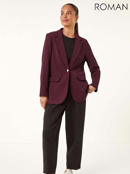 Roman Purple Petite Textured Buttoned Blazer (Y17424) | €73