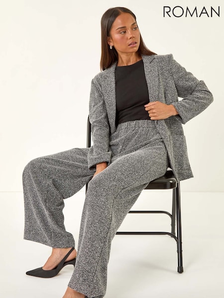 Roman Grey Petite Herringbone Trousers (Y17429) | €53