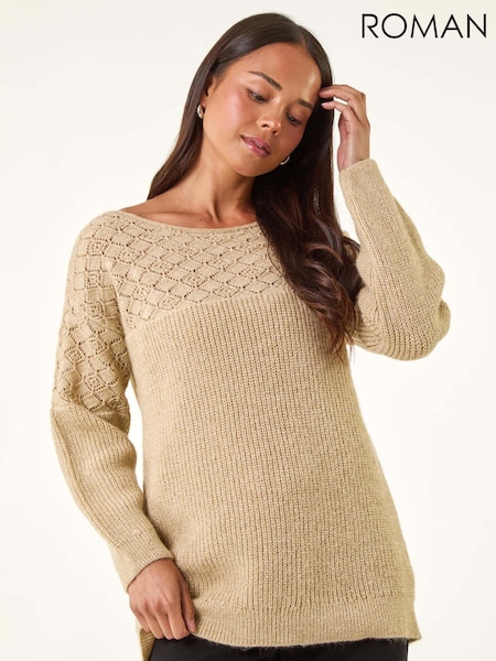 Roman Petite Metallic Contrast Knit Jumper (Y17454) | R$ 510