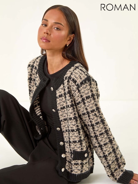 Roman Black Petite Buttoned Knit Cardigan (Y17462) | € 56
