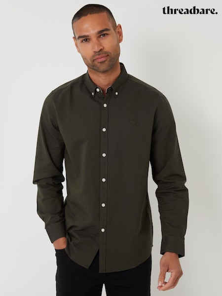 Threadbare Green Oxford Long Sleeve Shirt (Y17484) | €41