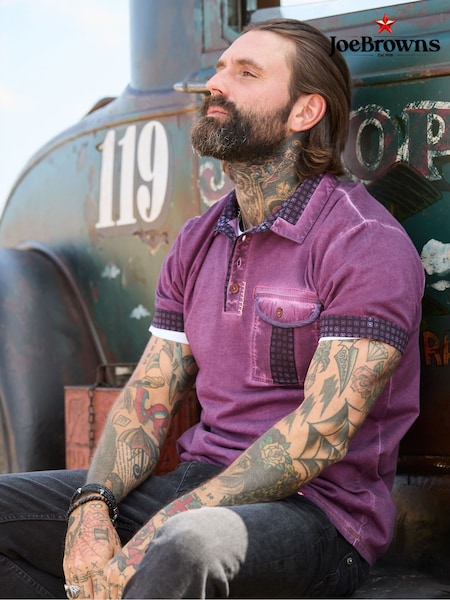 Joe Browns Retro Wash Polo Shirt (Y17603) | ‏256 د.إ.‏