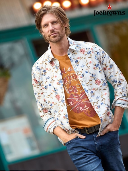 Joe Browns White Classic Collar Floral Shirt (Y17604) | €60