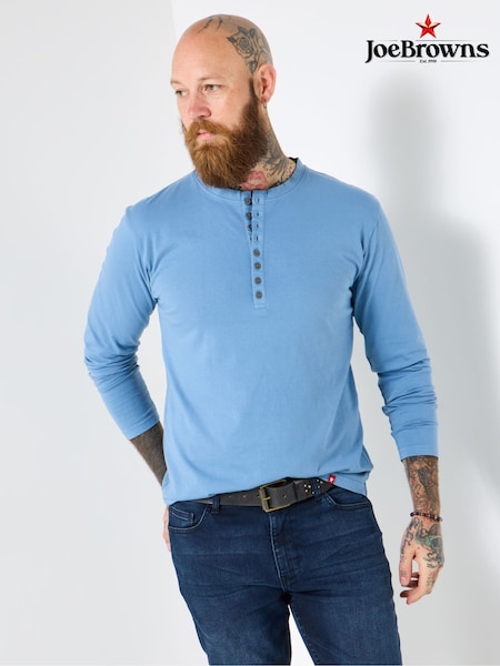 Joe Browns Blue Henley Crew Top (Y17628) | €53