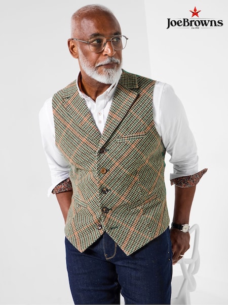 Joe Browns Green Patterned Lining Waistcoat (Y17637) | AED373