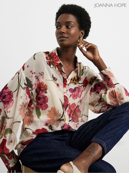 Joanna Hope Red Relaxed Printed Shirt (Y17768) | €75