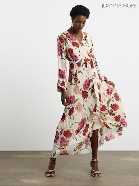 Joanna Hope Pink Pleated Wrap Dress (Y17769) | €133