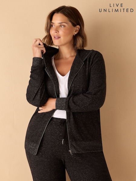 Live Unlimited Grey Curve Supersoft Zip Hoodie (Y17774) | €83