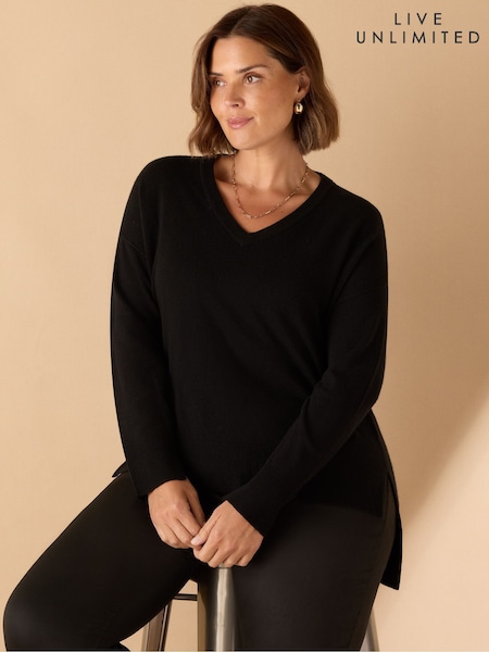 Live Unlimited Curve V-Neck Knit Jumper (Y17795) | R$ 740