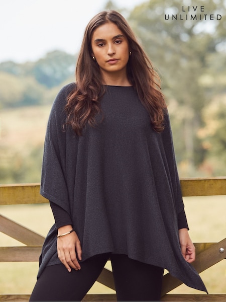 Live Unlimited Grey Live Unlimited Curve - Grey Poncho (Y17801) | €87