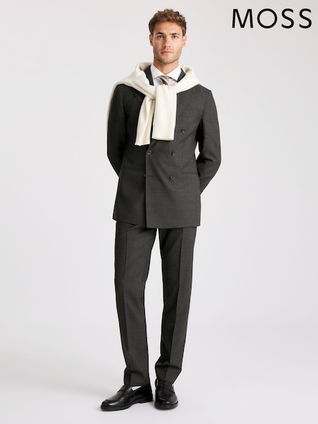 MOSS Tailored Fit Charcoal Grey Italian Jacket (Y17808) | €290