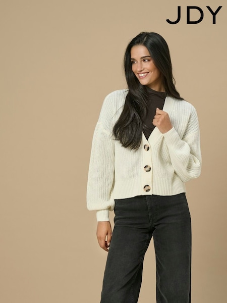 JDY Cream Button Down Knitted Cardigan (Y17847) | € 44