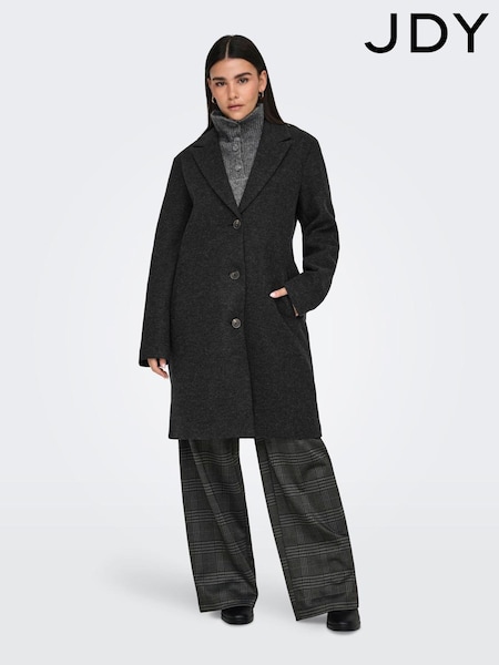JDY Black Belted Longline Coat (Y17859) | €92