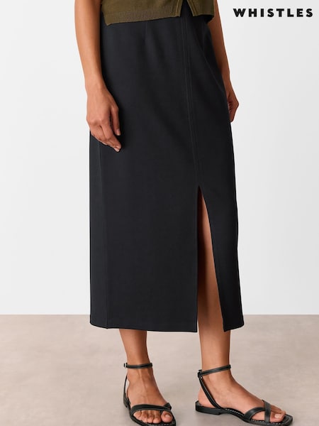 Whistles Black Ponte Straight Skirt (Y17965) | €118
