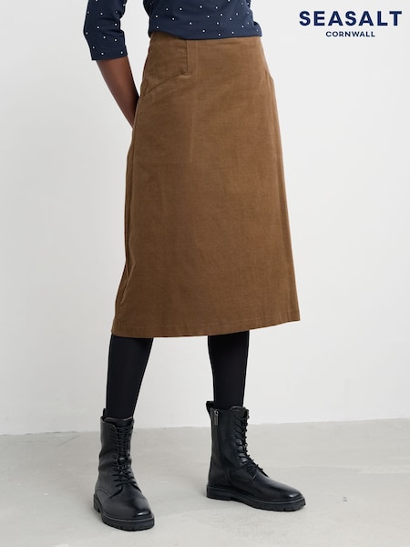 Seasalt Cornwall Brown Forest View Skirt (Y18101) | €77