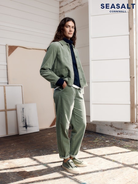 Seasalt Cornwall Green Ocean Mist Cord Jacket (Y18105) | €158