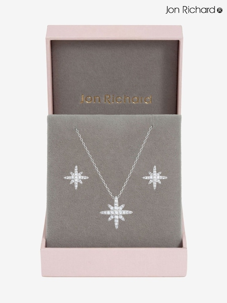 Jon Richard Rhodium Plated and Pave Star Set Gift Box (Y18433) | € 39