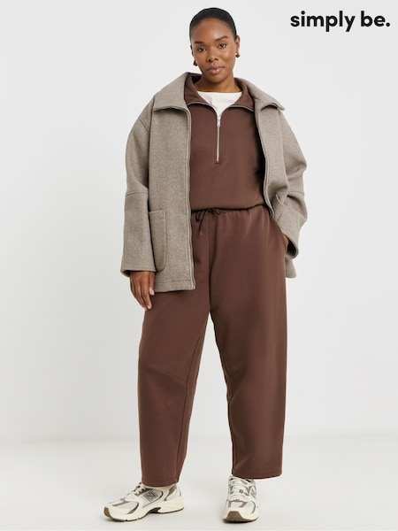 Simply Be Brown Barrel Leg Joggers (Y18442) | €35