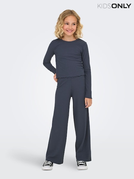 ONLY KIDS Blue T-Shirt & Wide Leg Trousers Set (Y18477) | 41 €