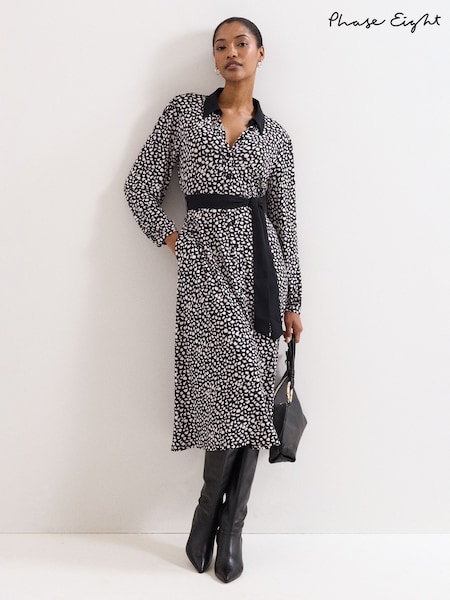 Phase Eight Black Florence Shirt Dress (Y18637) | R$ 1.085