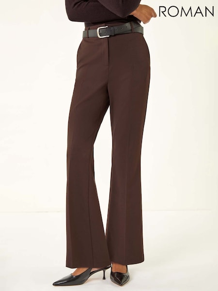 Roman Brown Bootcut Leg Stretch Trousers (Y18682) | €42