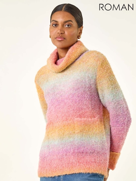 Roman Orange Ombre Stripe Knit Jumper (Y18719) | €66