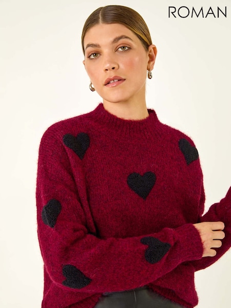 Roman Scattered Heart Knit Jumper (Y18723) | R$ 580